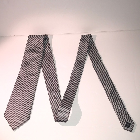 Yves Saint Laurent Striped Silk Tie - Picture 2 of 6